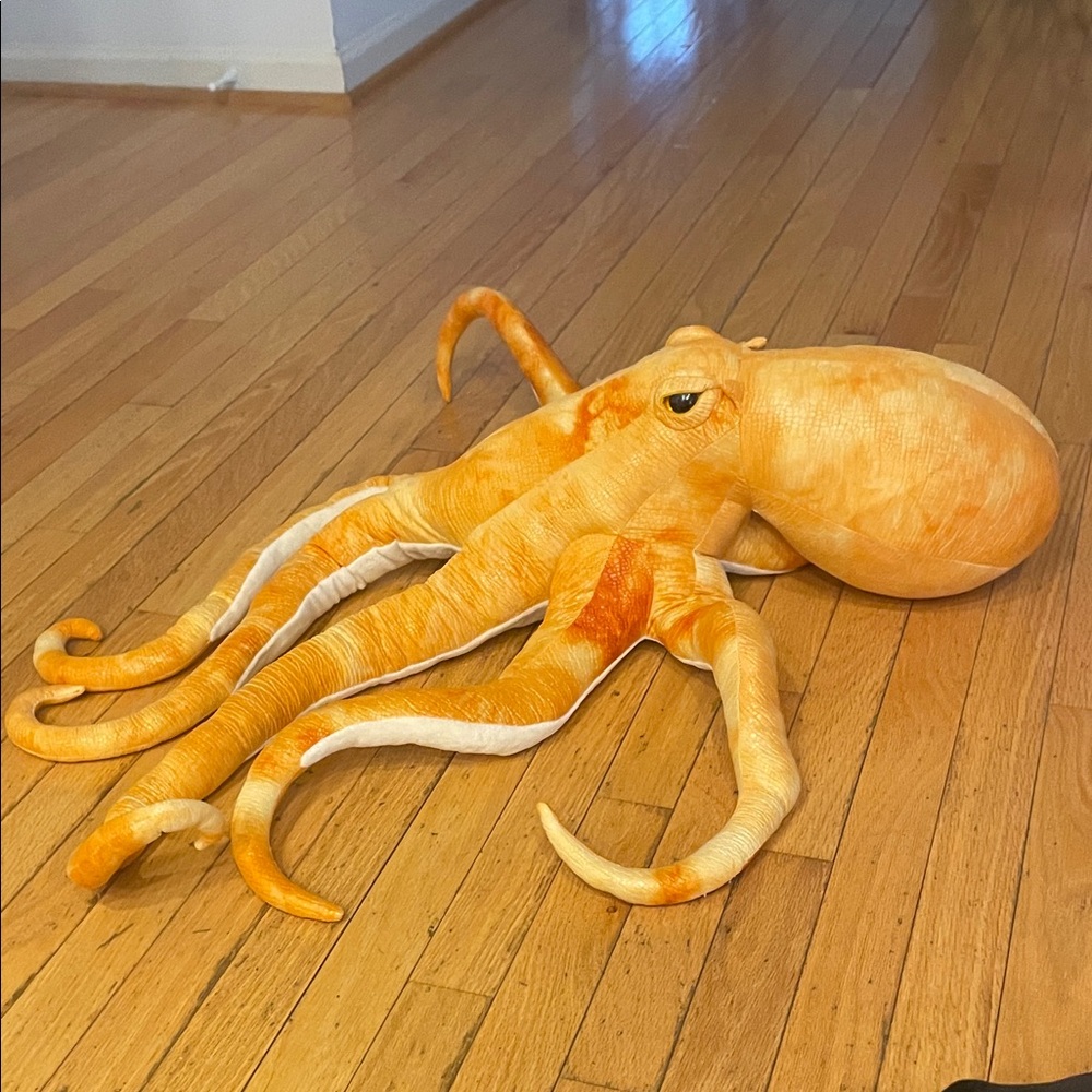 North Carolina aquariums large Orange Plush Octopus Toy